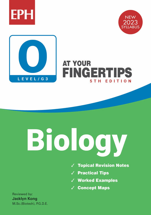 Secondary 3 & 4 - GCE/GCSE O Levels OL (G3) Biology At Your Fingertips - Singapore Books