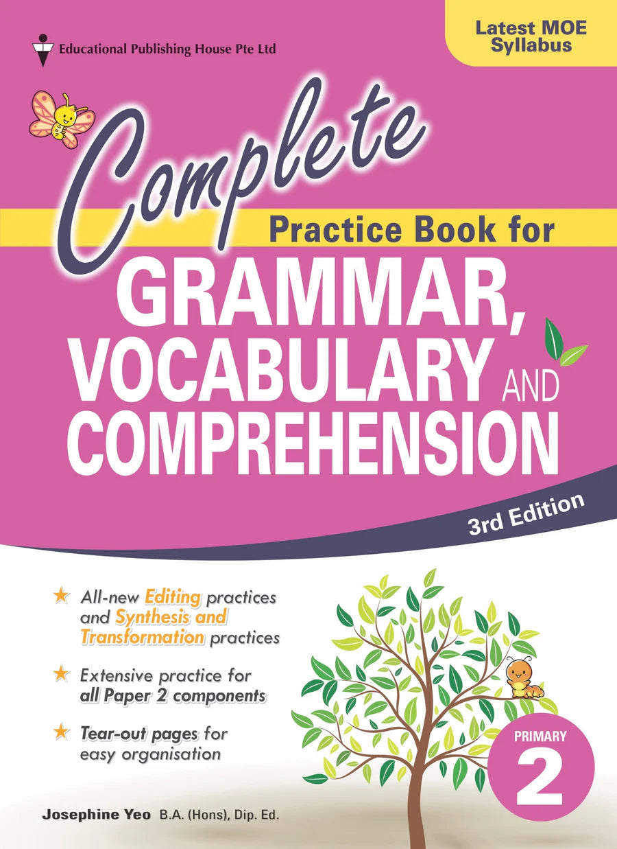 Complete Practice Book for Grammar, Vocabulary & Comprehension Primary 2 - Singapore Books