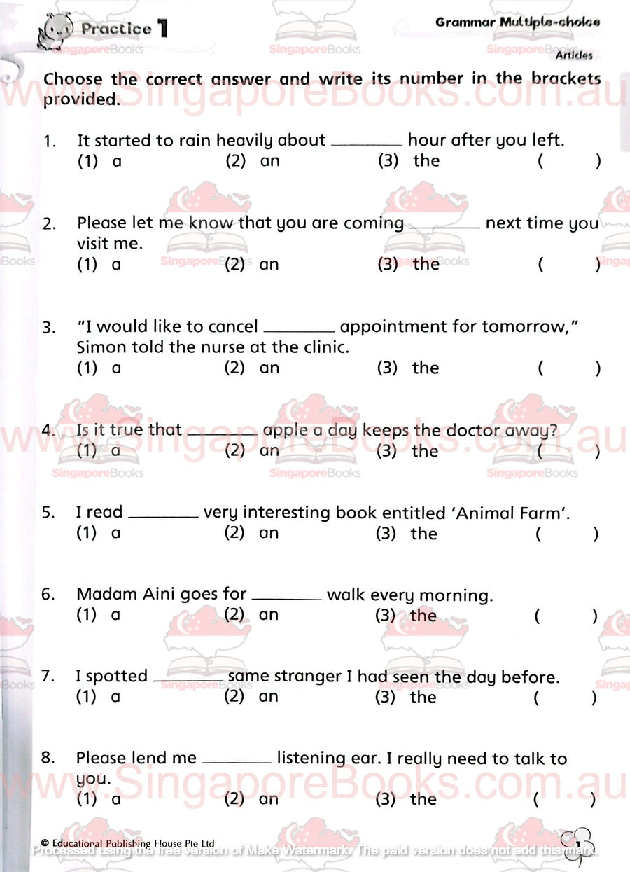 Complete Practice Book for Grammar, Vocabulary & Comprehension Primary 4 - Singapore Books