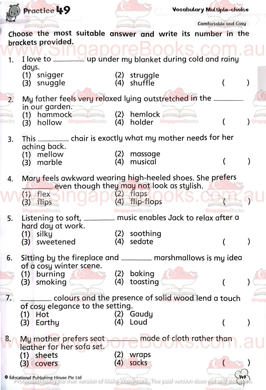 Complete Practice Book for Grammar, Vocabulary & Comprehension Primary 4 - Singapore Books