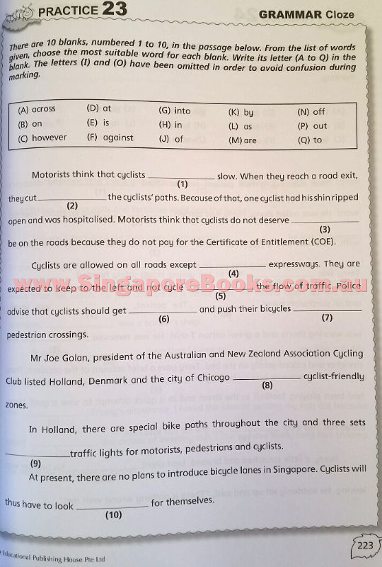 Complete Practice Book for Grammar, Vocabulary & Comprehension Primary 5 - Singapore Books
