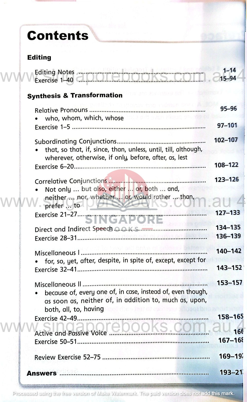Editing, Synthesis & Transformation Primary 6 - Singapore Books