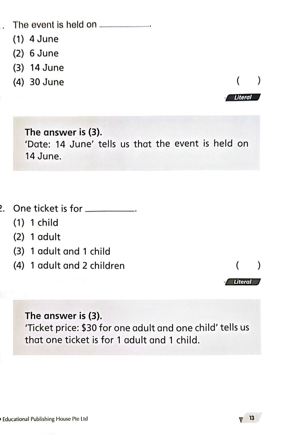 Sample - Level Up your Comprehension Skills Primary 1 - Singapore Books
