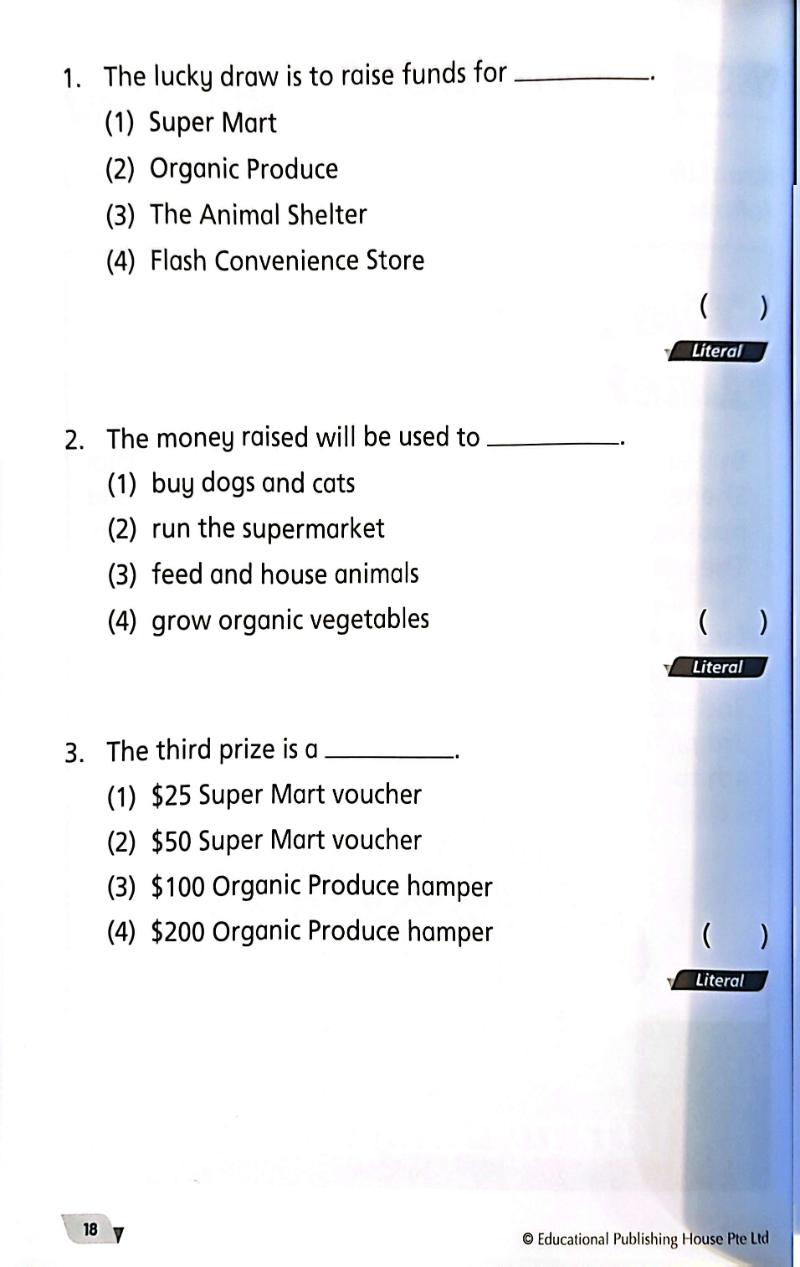 Sample - Level Up your Comprehension Skills Primary 2 - Singapore Books