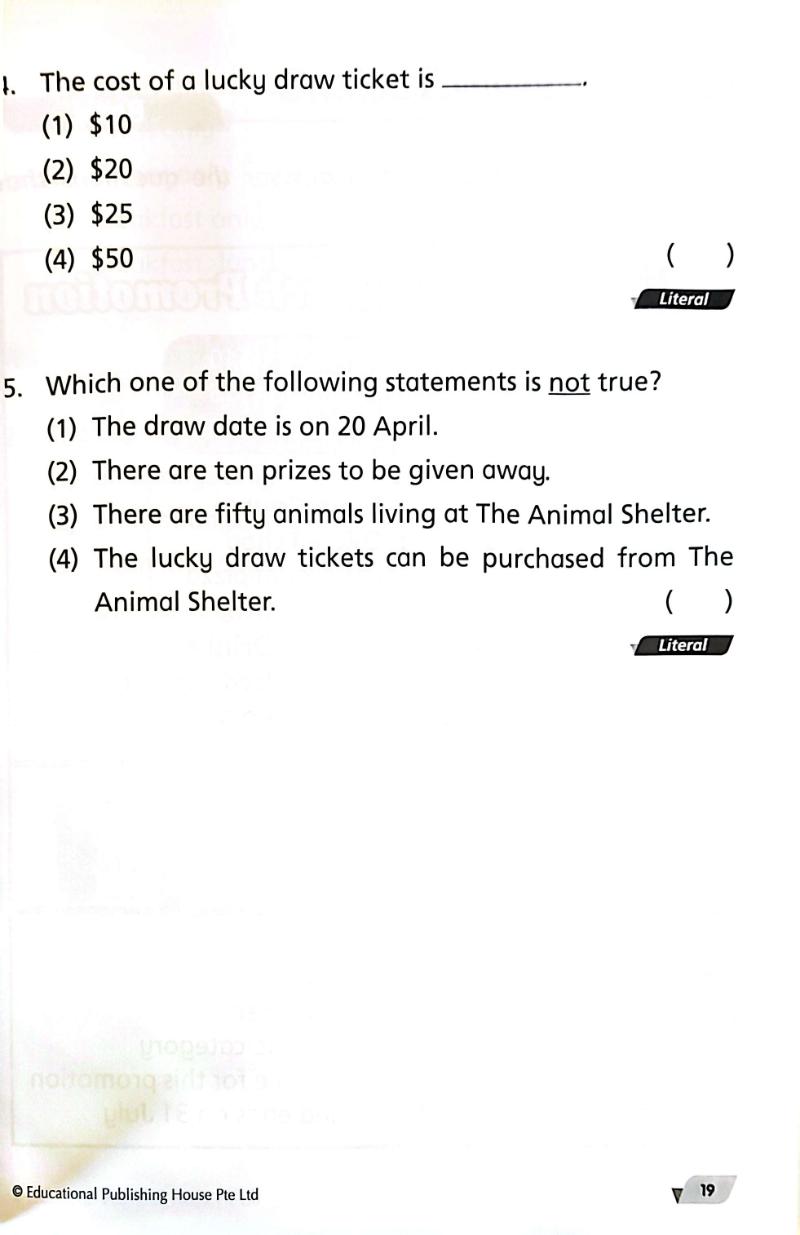 Sample - Level Up your Comprehension Skills Primary 2 - Singapore Books