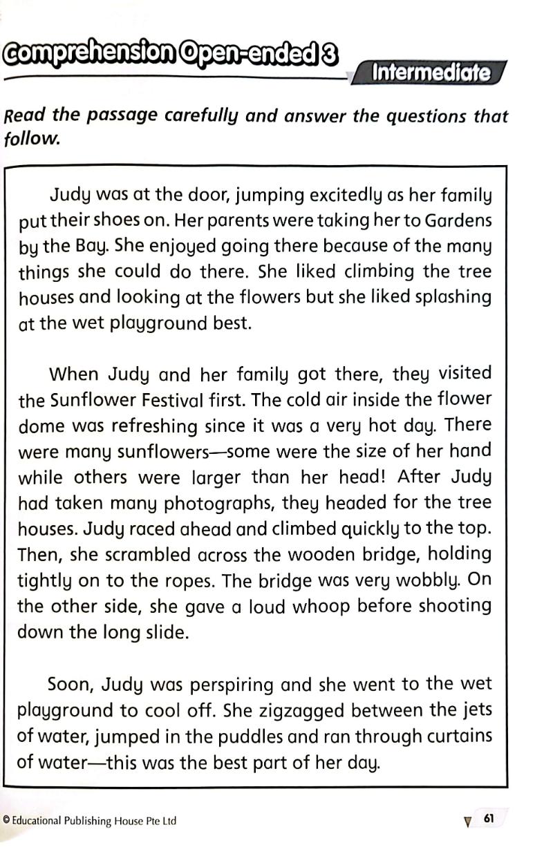 Sample - Level Up your Comprehension Skills Primary 2 - Singapore Books