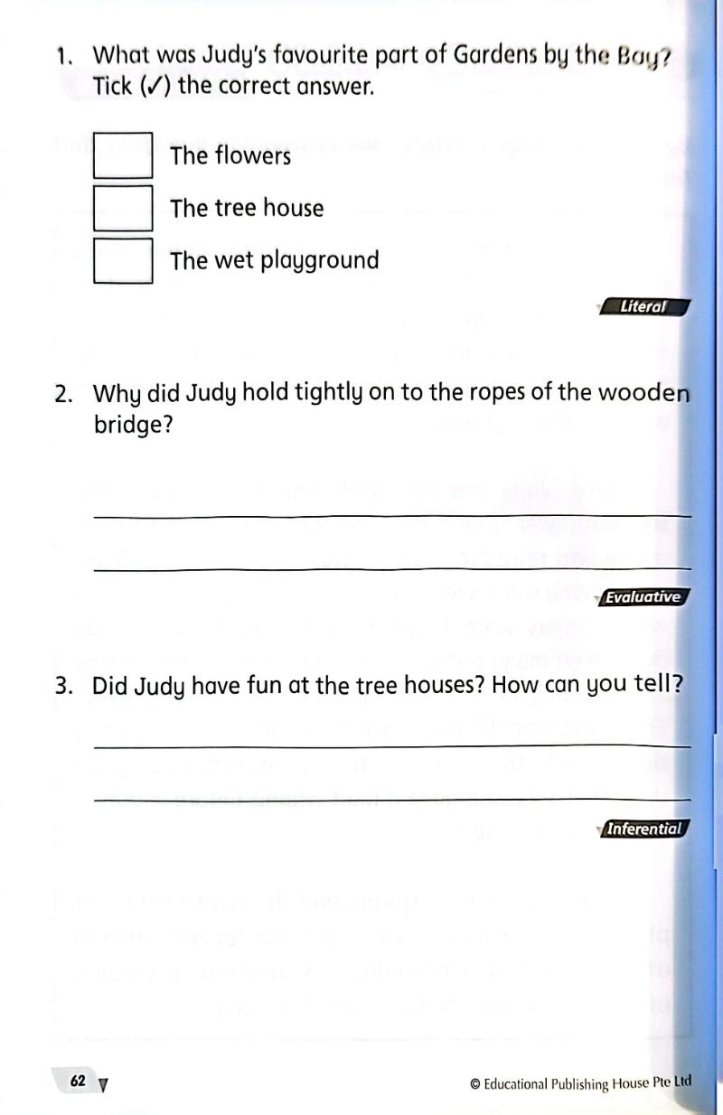 Sample - Level Up your Comprehension Skills Primary 2 - Singapore Books