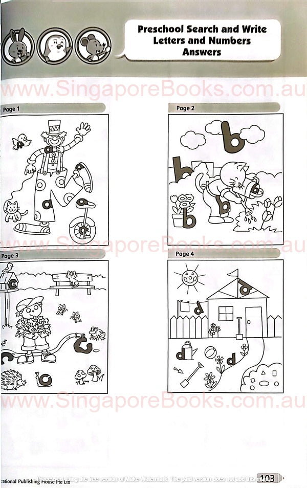 Preschool Search & Write Letters & Numbers - Singapore Books