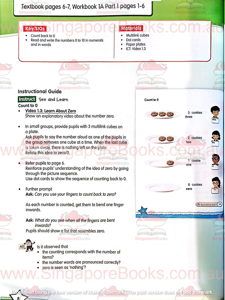 Teacher's Guide - Targeting Mathematics Primary 1A and 1B - Singapore Books