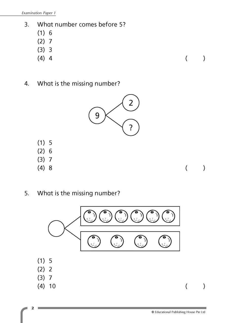 Top Maths Examination Papers Primary 1 - Singapore Books