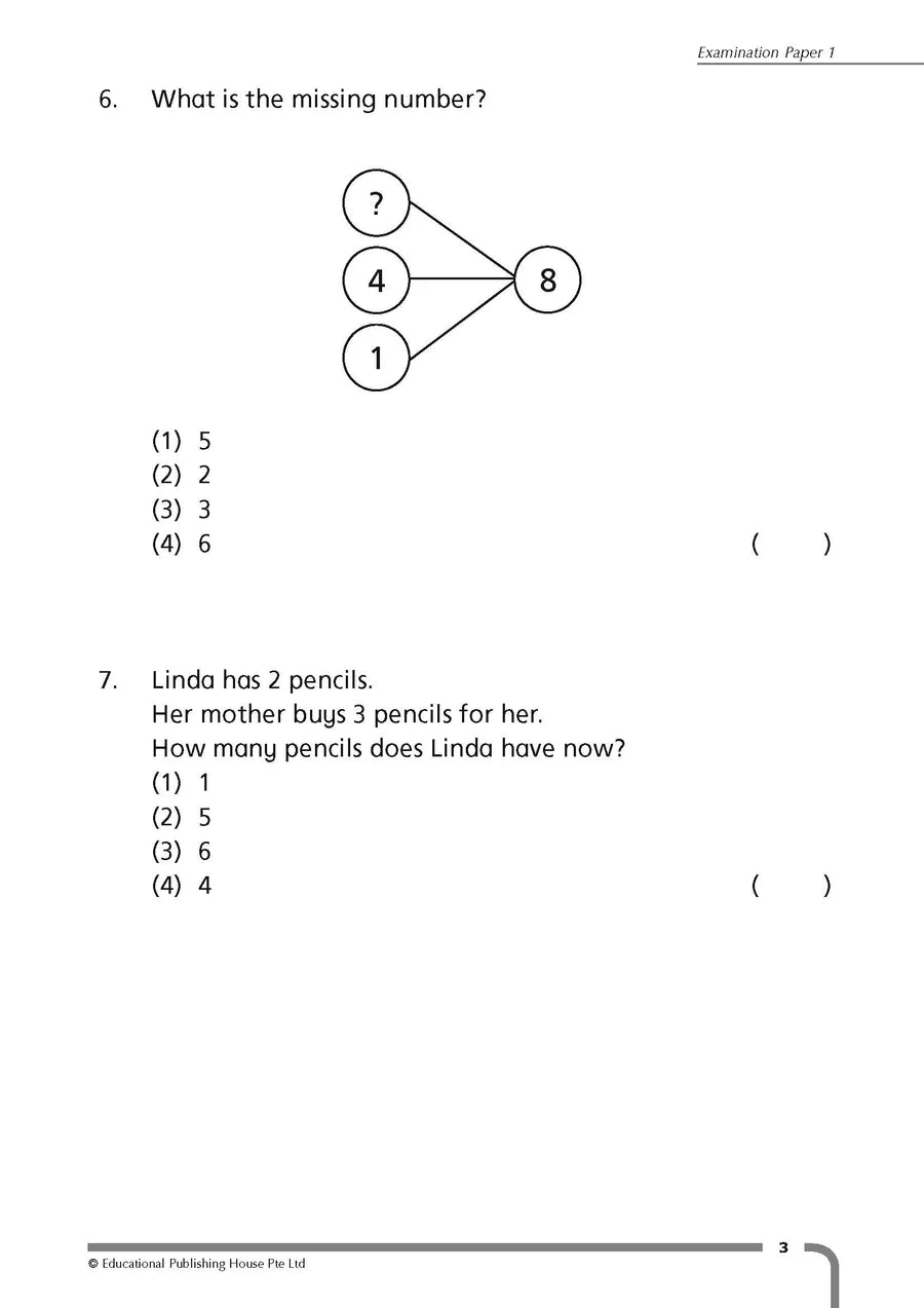 Top Maths Examination Papers Primary 1 - Singapore Books