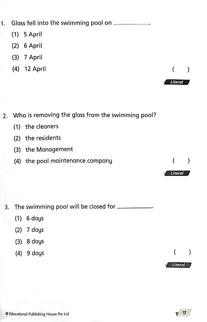 Sample - Level Up your Comprehension Skills Primary 3 - Singapore Books
