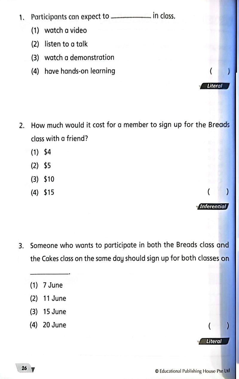 Sample - Level Up your Comprehension Skills Primary 3 - Singapore Books