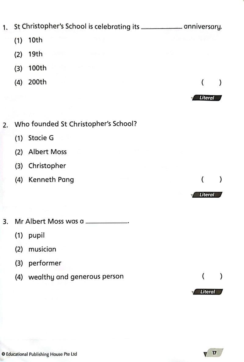 Sample - Level Up your Comprehension Skills Primary 4 - Singapore Books
