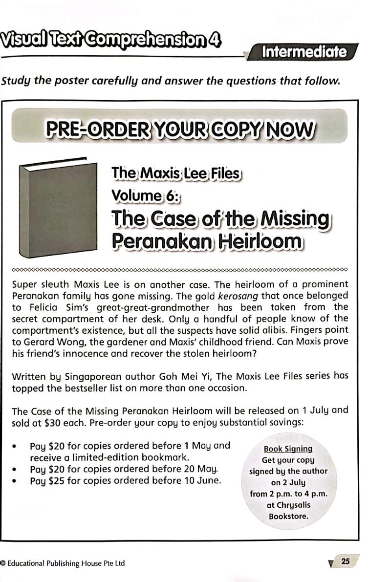Sample - Level Up your Comprehension Skills Primary 4 - Singapore Books