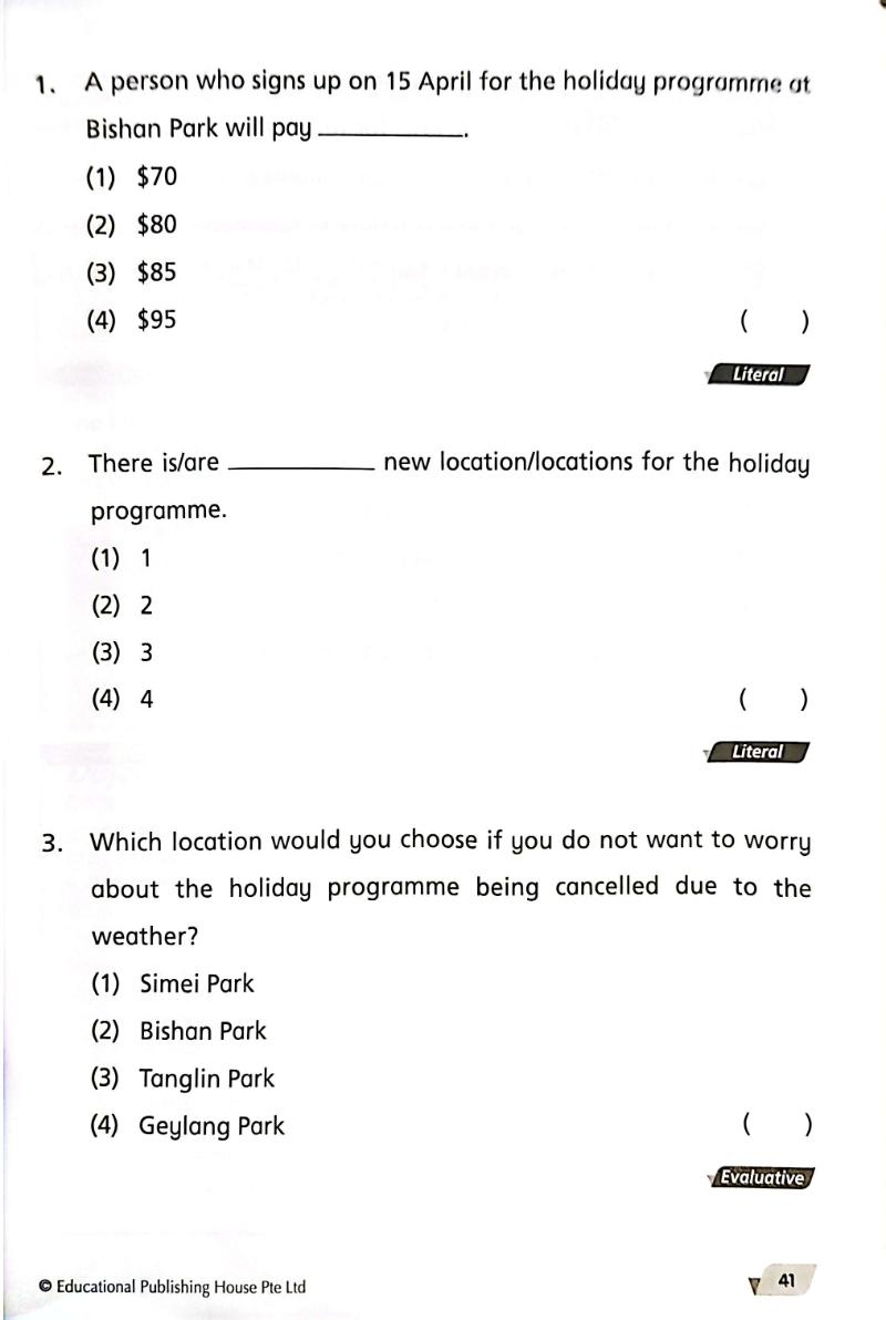 Sample - Level Up your Comprehension Skills Primary 4 - Singapore Books