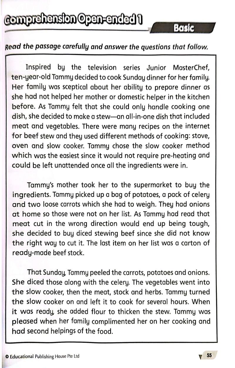 Sample - Level Up your Comprehension Skills Primary 4 - Singapore Books