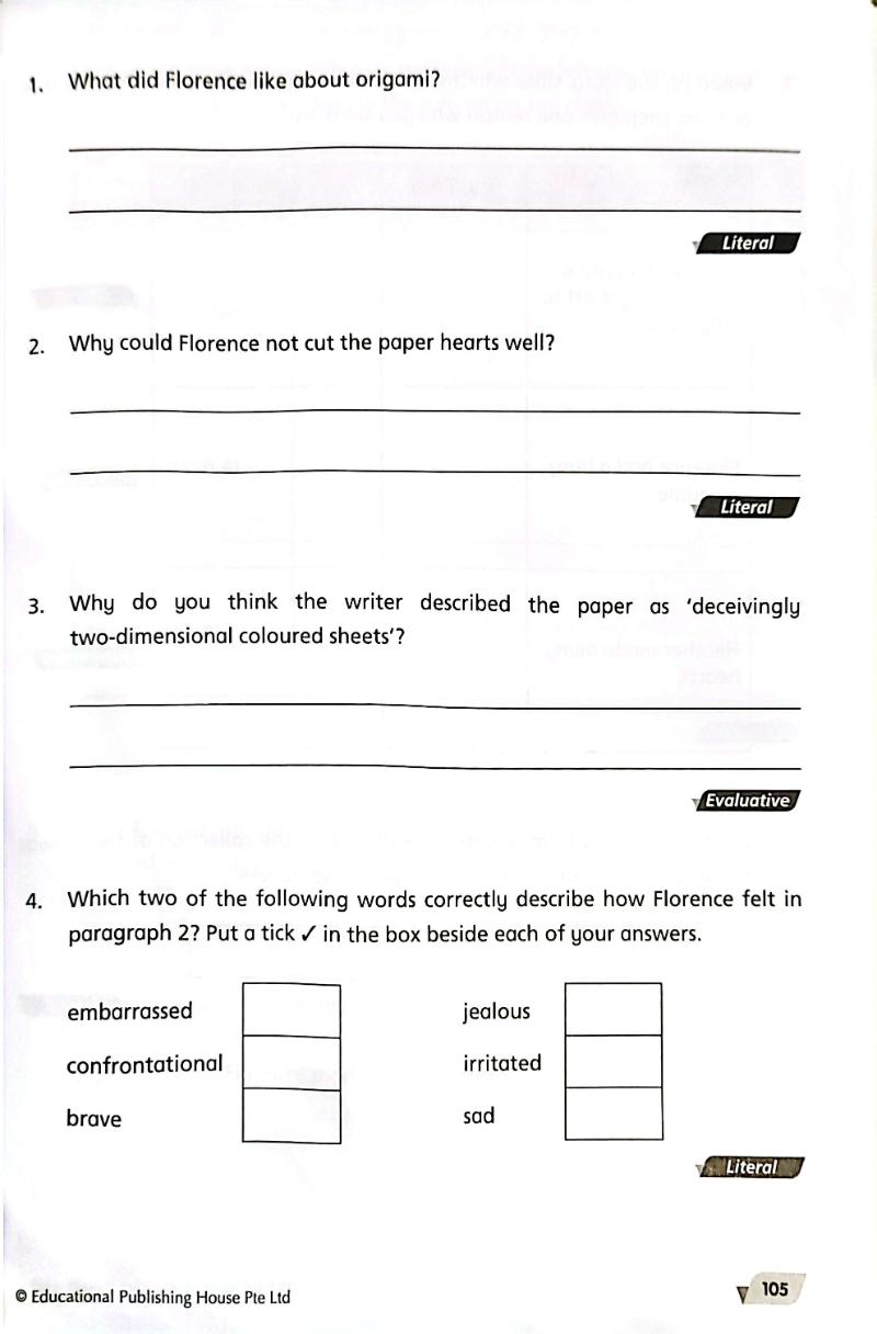 Sample - Level Up your Comprehension Skills Primary 6 - Singapore Books