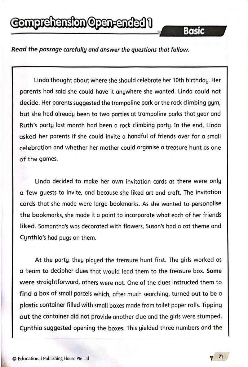 Sample - Level Up your Comprehension Skills Primary 6 - Singapore Books