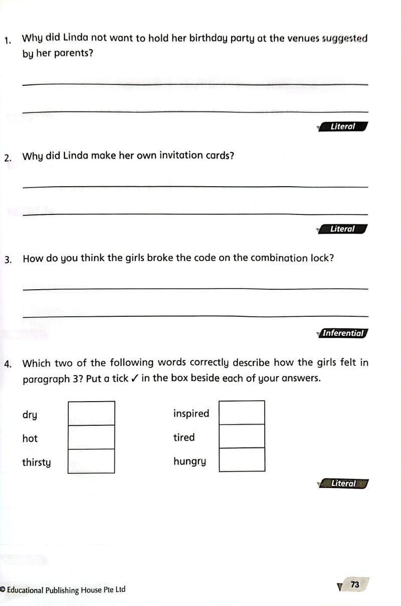 Sample - Level Up your Comprehension Skills Primary 6 - Singapore Books