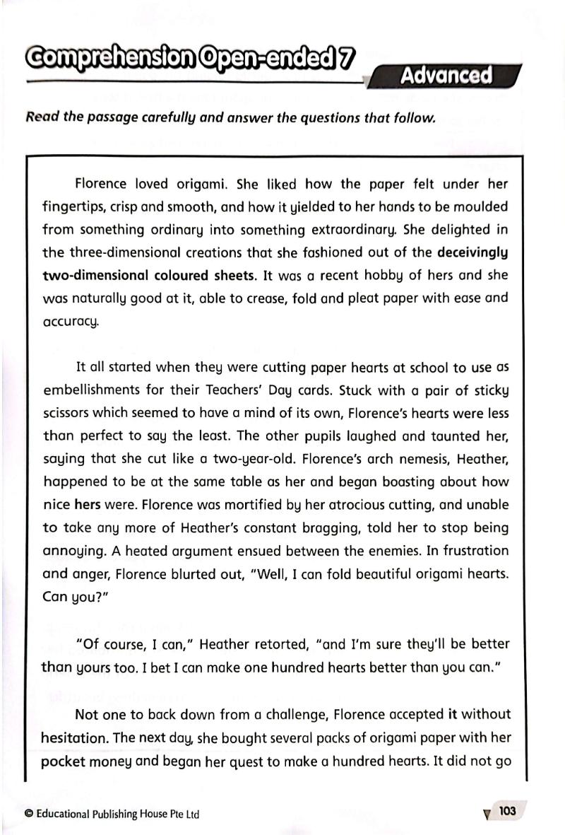 Sample - Level Up your Comprehension Skills Primary 6 - Singapore Books