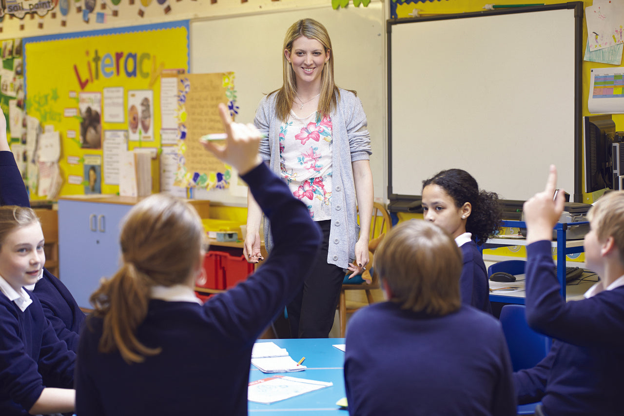 Teacher in classroom banner