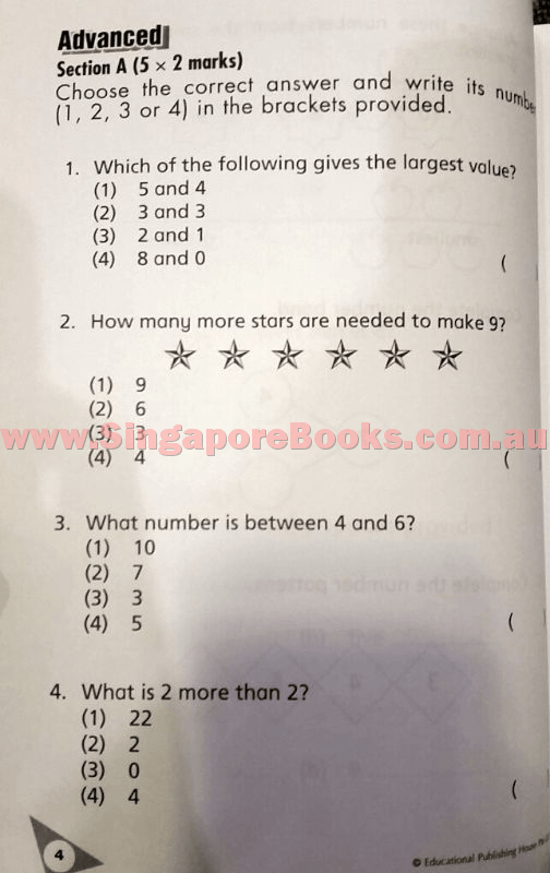 Gradual Difficulty Maths Topical Tests Primary 1 - Singapore Books