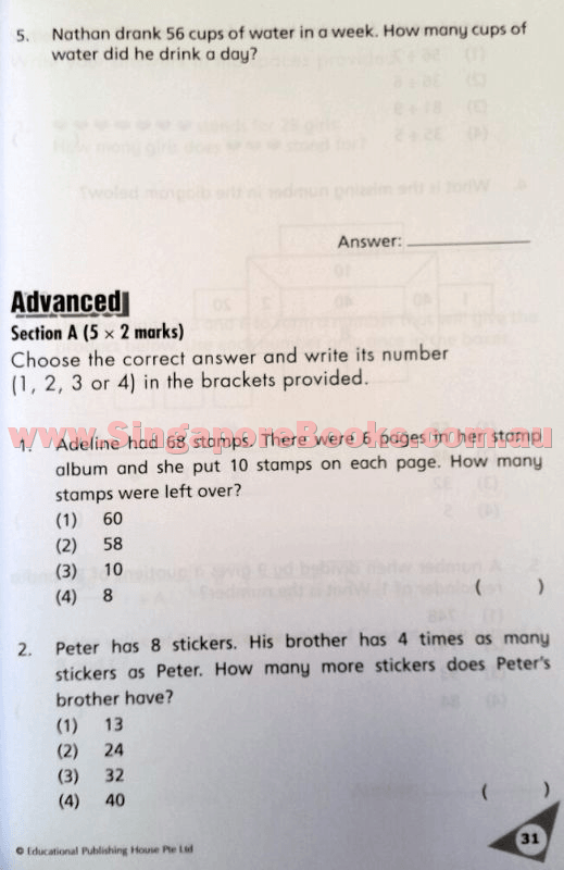 Gradual Difficulty Maths Topical Tests Primary 3 - Singapore Books