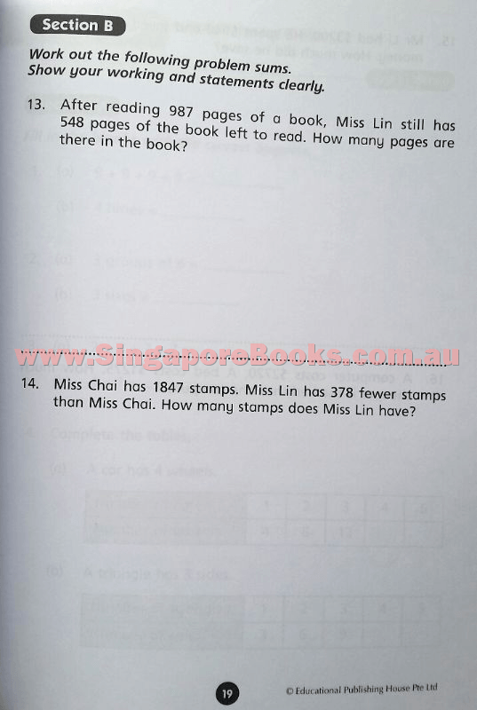 Starter Pack Primary 3 Maths & English - Singapore Books