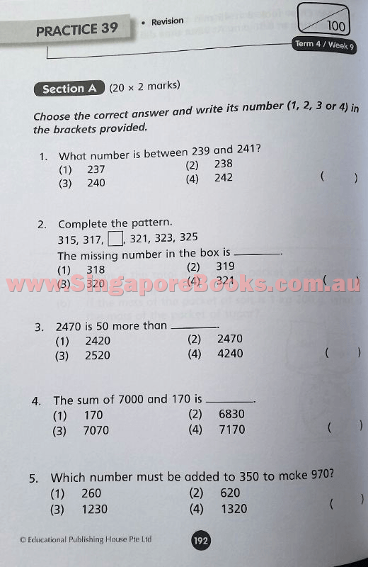 Starter Pack Primary 3 Maths & English - Singapore Books