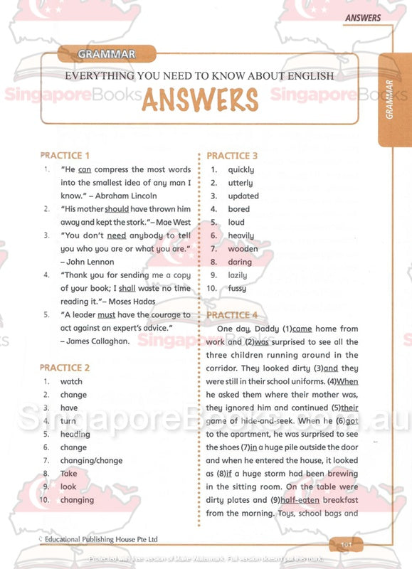 Everything You Need To Know About English - Upper Primary - Singapore Books