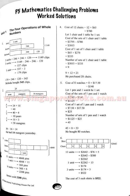 Mathematics Challenging Problems Primary 5 - Singapore Books