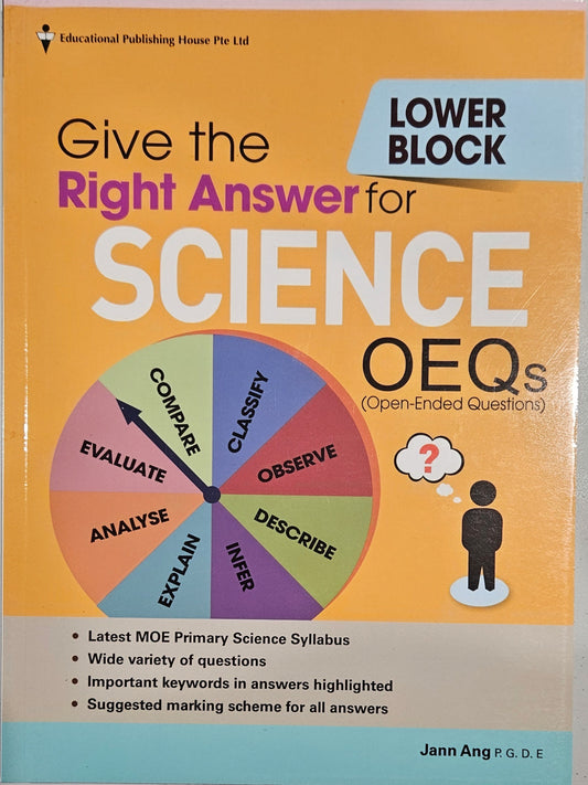 lower Block Give the Right Answer for Science Open-ended Questions (Primary 3 & 4) - Singapore Books