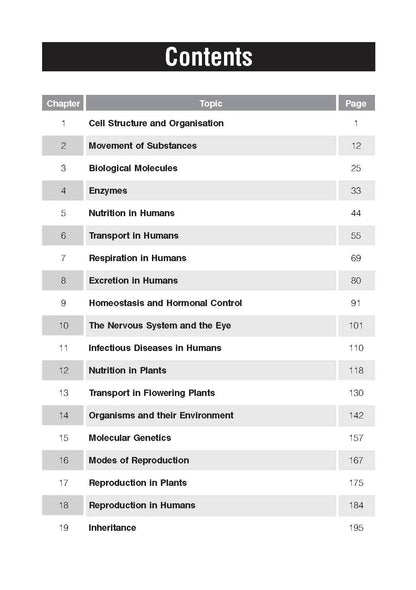 Secondary 3 & 4 - GCE/GCSE O Levels OL (G3) Biology At Your Fingertips - Singapore Books