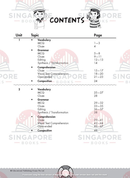 Challenging English 4-in-1 Primary 6 - Singapore Books