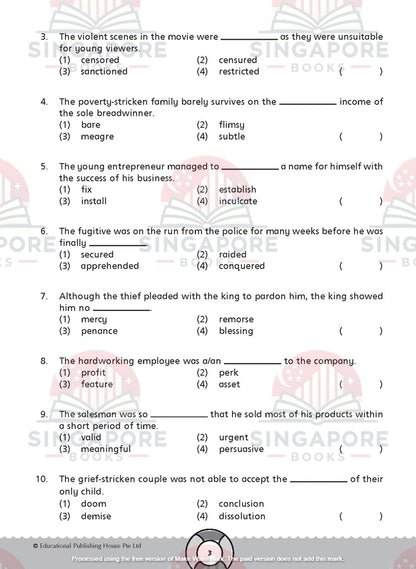Challenging English 4-in-1 Primary 6 - Singapore Books