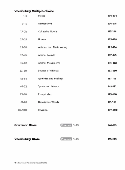 Complete Practice Book for Grammar, Vocabulary & Comprehension Primary 3 - Singapore Books
