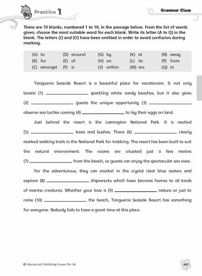 Complete Practice Book for Grammar, Vocabulary & Comprehension Primary 5