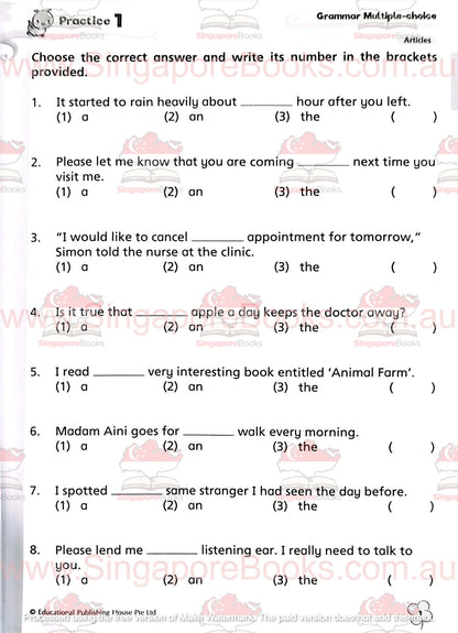 Complete Practice Book for Grammar, Vocabulary & Comprehension Primary 4 - Singapore Books