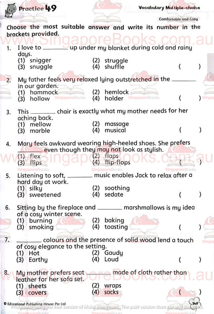 Complete Practice Book for Grammar, Vocabulary & Comprehension Primary 4 - Singapore Books