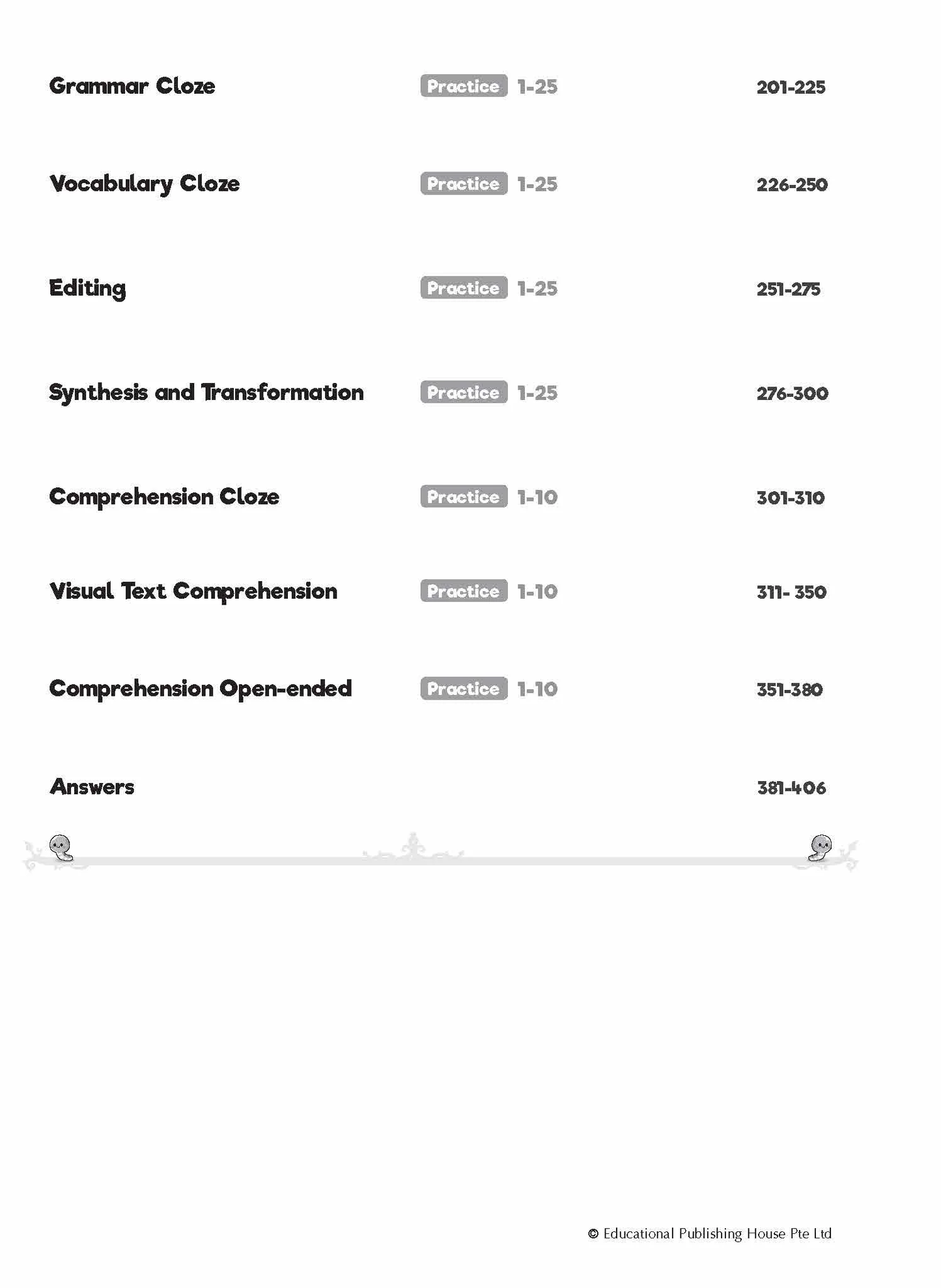 Complete Practice Book for Grammar, Vocabulary & Comprehension Primary 6