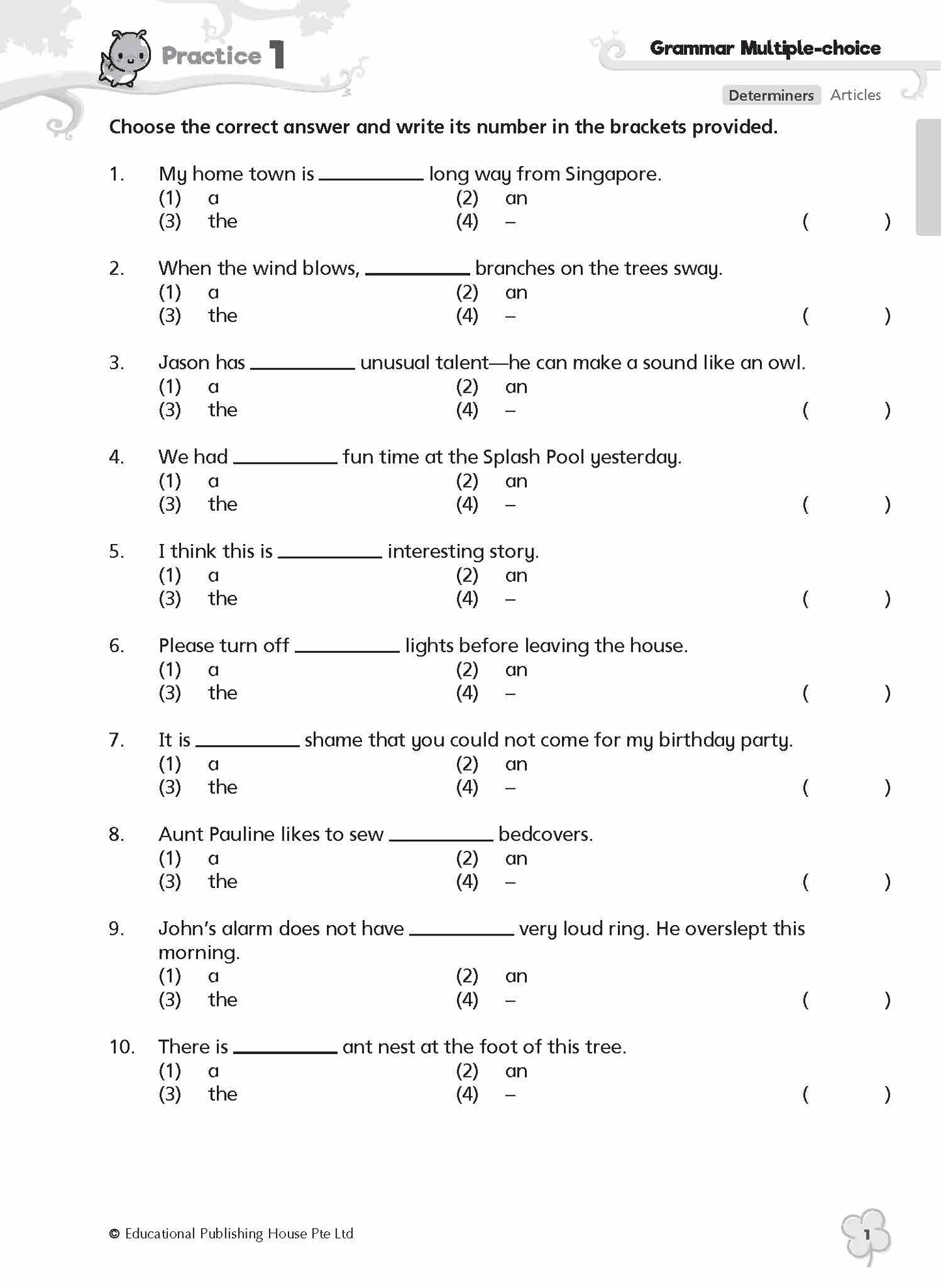 Complete Practice Book for Grammar, Vocabulary & Comprehension Primary 6