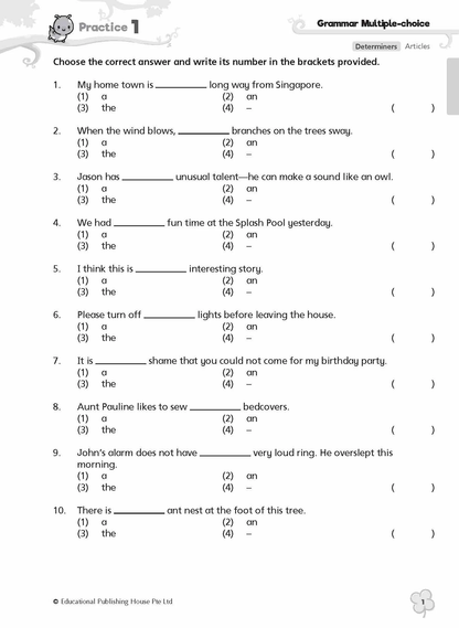 Complete Practice Book for Grammar, Vocabulary & Comprehension Primary 6