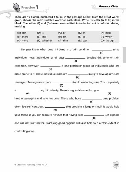Complete Practice Book for Grammar, Vocabulary & Comprehension Primary 6