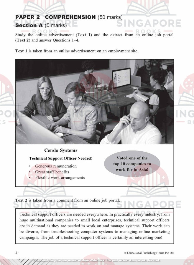English Examination Practice Secondary 1 (Year 7) - Singapore Books