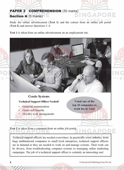 English Examination Practice Secondary 1 (Year 7) - Singapore Books