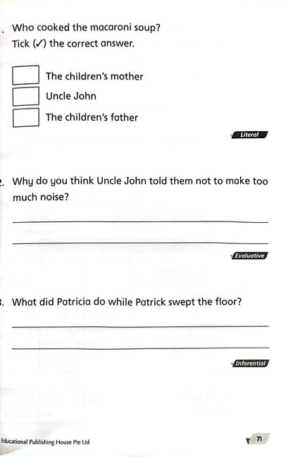 Sample - Level Up your Comprehension Skills Primary 1 - Singapore Books