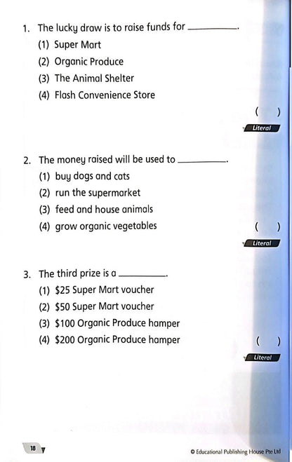 Sample - Level Up your Comprehension Skills Primary 2 - Singapore Books