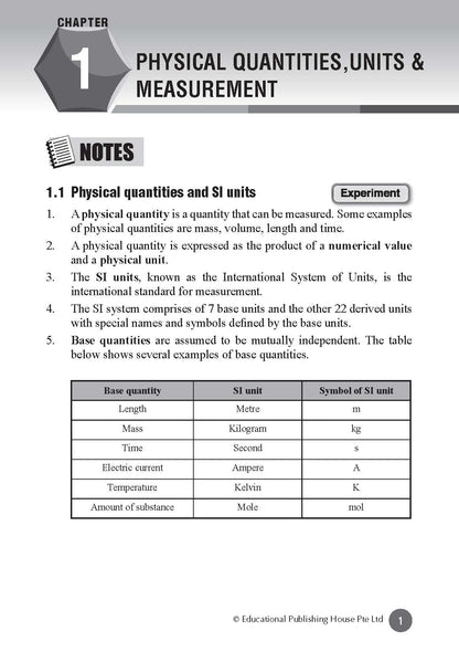 Secondary 3 & 4 - GCE/GCSE O Levels OL (G3) Physics At Your Fingertips - Singapore Books
