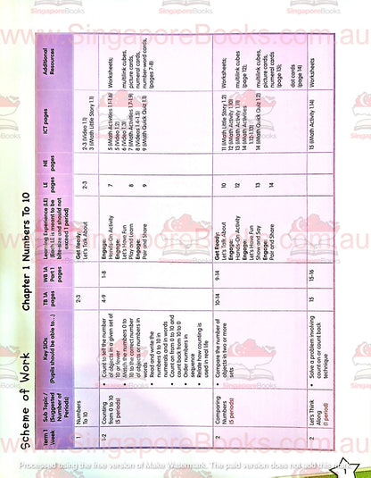 Teacher's Guide - Targeting Mathematics Primary 1A and 1B - Singapore Books